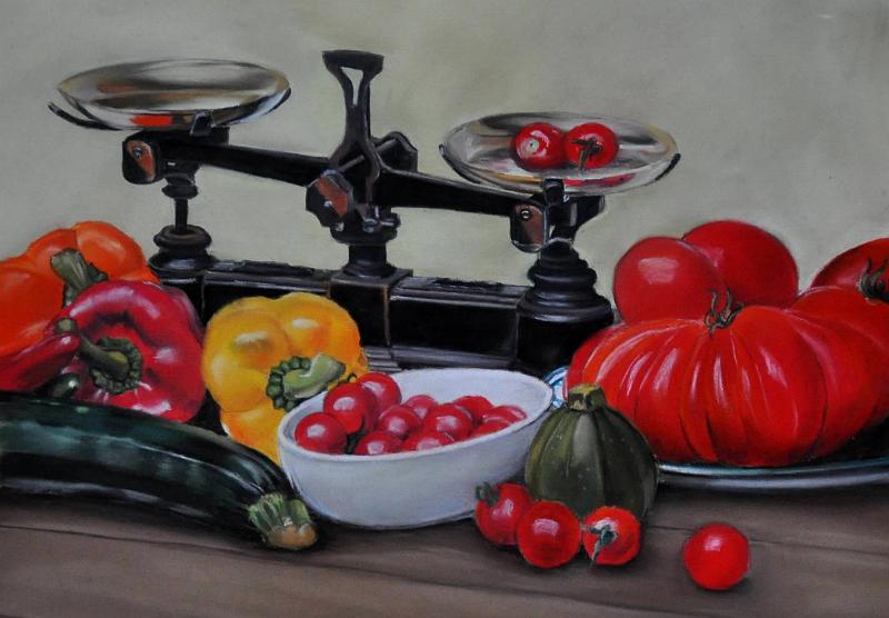 la balance.jpg - Pastel   format /size 30x60